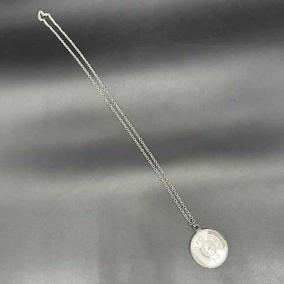 50 Year Perpetual Calendar Pendant Necklace 2010 to 2060 Nautical Guide Metal - Picture 2 of 9